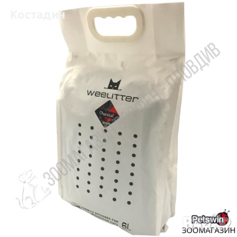 Натурална Соева Котешка Тоалетна/Постелка - 6L/18L - Активен Въглен - Weelitter