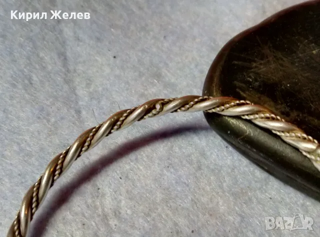 СТАРИННА СРЕБЪРНА ГРИВНА МНОГО ВИСОКА ПРОБА СРЕБРО РЕТРО АРТ ПЛЕТКА РЪЧНА МАЙСТОРСКА РАБОТА 48409, снимка 4 - Антикварни и старинни предмети - 48485615