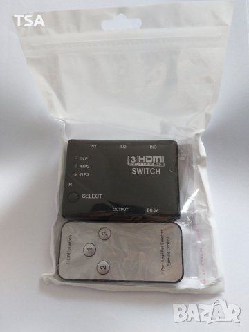 HDMI switch превключвател с дистанционно - 3 входа, снимка 6 - Друга електроника - 40499692