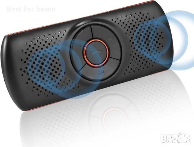 Bluetooth Handsfree Високоговорител за кола – Гласов контрол (Siri/Google), 20ч. разговори и Слот за