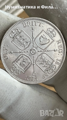 Сребърна монета 2 шилинга( Флорин) 1887 година, снимка 2 - Нумизматика и бонистика - 52611267
