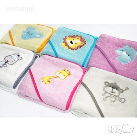 Бебешка Хавлия с Качулка и Ръкавица  100% памук, снимка 1