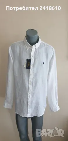 POLO Ralph Lauren Slim Fit Len Mens Size XL ОРИГИНАЛ! НОВО! Мъжка Ленена Риза!, снимка 9 - Ризи - 47335089