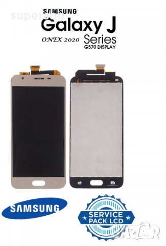 Нов 100% Оригинален LCD Дисплей за  Samsung SM-G570 Galaxy On5 / J5 Prime Touch Screen Gold Service , снимка 1 - Резервни части за телефони - 35564703
