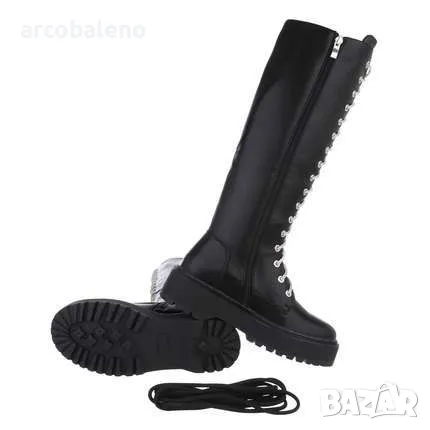 Ликвидация! Дамски ботуши с връзки - Доставка 24 часа , снимка 2 - Дамски ботуши - 48680153