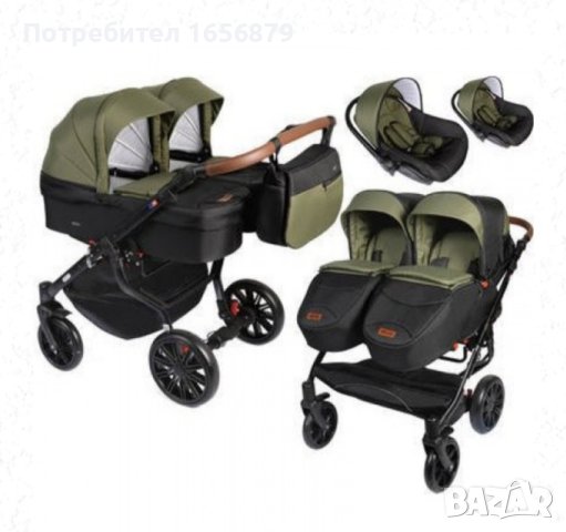 Доржан 3в1 количка за близнаци , снимка 3 - За бебешки колички - 43998630
