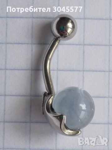 Обеци Обеца за пирсинг 2,2 см - бижута, снимка 1