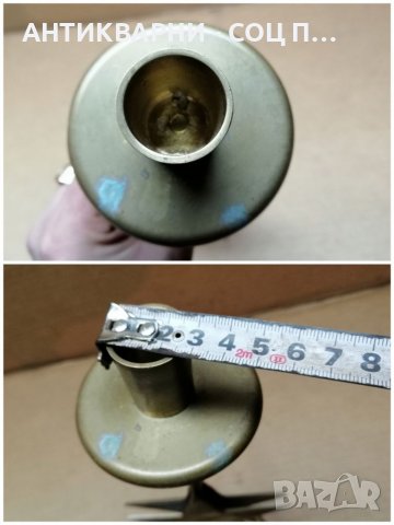 Стар Бронзов Свещник. , снимка 8 - Антикварни и старинни предмети - 40040739