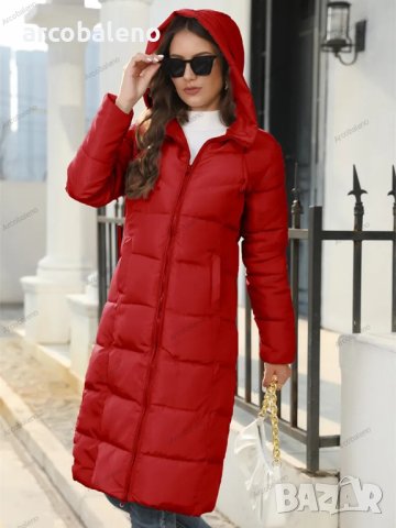 Зимно дамско яке със средна дължина и изчистен дизайн, 2цвята - 023, снимка 3 - Якета - 43010694