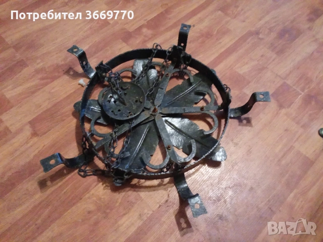 Стар полилей ковано желязо, снимка 2 - Полилеи - 53240872