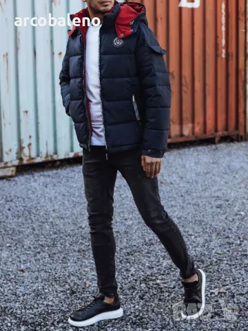 Мъжко зимно ватирано яке с качулка, 4цвята , снимка 7 - Якета - 47434573