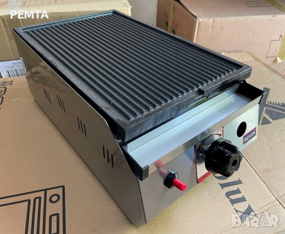 Професионална Газова Скара чугунена плоча Оребрена , 31х57 Cм, снимка 2 - Обзавеждане за заведение - 24860545