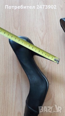 Дамски елегантни черни обувки с тънак ток VIA UNO, снимка 6 - Дамски елегантни обувки - 28580572