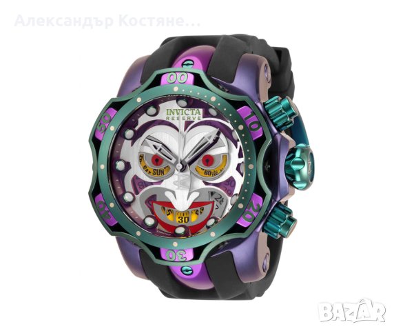 Мъжки часовник Invicta DC Comics Joker Reserve, снимка 1 - Мъжки - 43037704