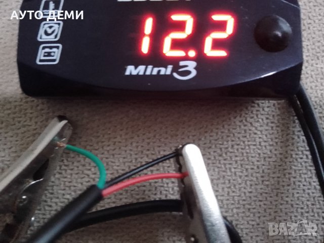 ПРОМО 3в1 Качествен дигитален часовник термометър волтметър светещи цифри за кола автомобил мотор, снимка 2 - Аксесоари и консумативи - 29753129