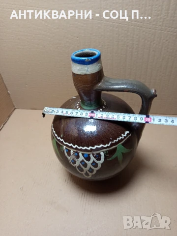 Стара Ръчно Изработена Глинена Стомана., снимка 7 - Антикварни и старинни предмети - 51360033