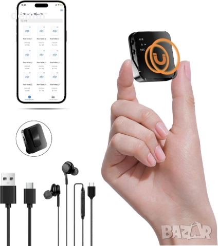 Цифров гласов рекордер, 100 GB флаш памет тип C със запис на глас