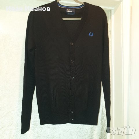 Fred Perry  жилетка с копчета от мериносова вълна размер S