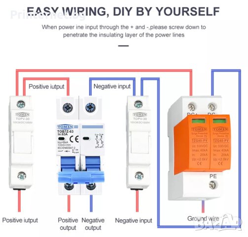 Автоматичен прекъсвач, предпазител за соларни системи TOB7Z-63 10А 20А 32А, снимка 5 - Друга електроника - 44125607