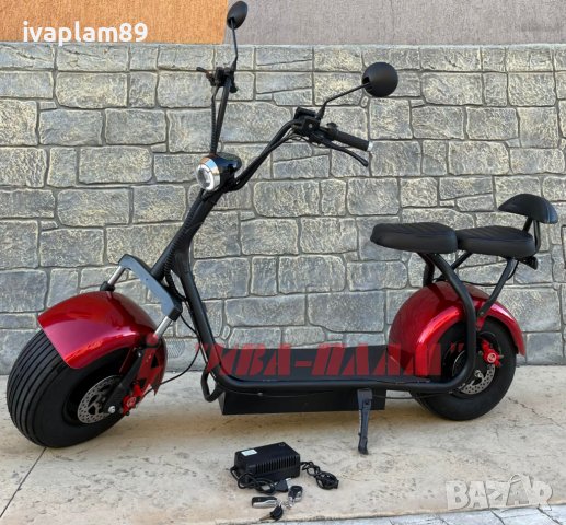 Електрически скутер ’Harley’1500W 60V+LED Дисплей+Преден LED фар+Bluetooth+Аларма+Мигачи и габарити, снимка 7 - Мотоциклети и мототехника - 36713064