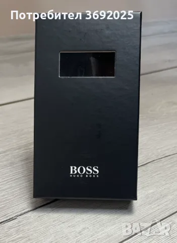 HUGO BOSS Копринена папийонка в черно, Подарък за мъже, снимка 6 - Ризи - 48410377