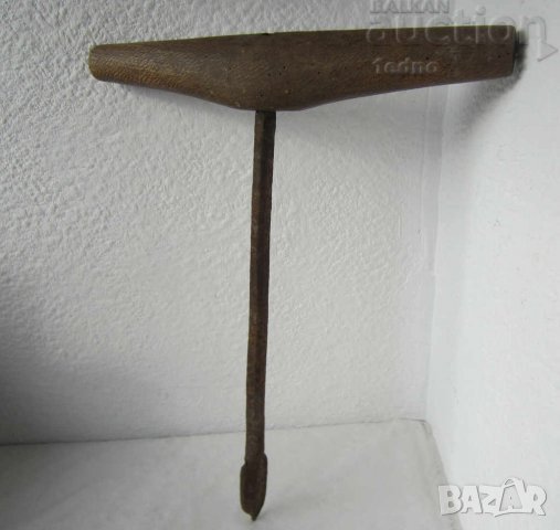 КОВАН голям масивен стар инструмент свредел, маткап, бургия, бургии, фондю, уред, уреди, снимка 1