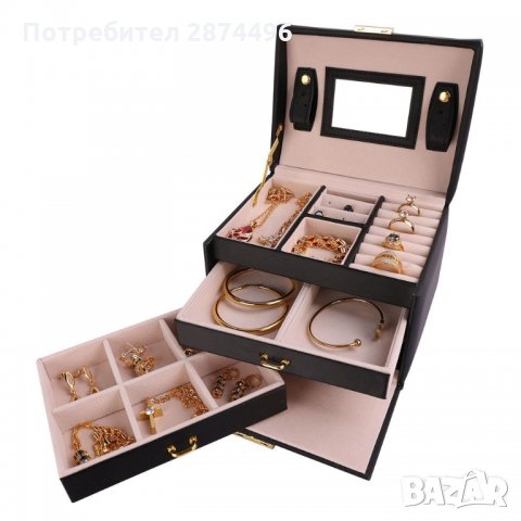 1756 Мини куфарче- луксозна кутия за бижута 17 х 14 х 13 см., снимка 3 - Други - 34659286