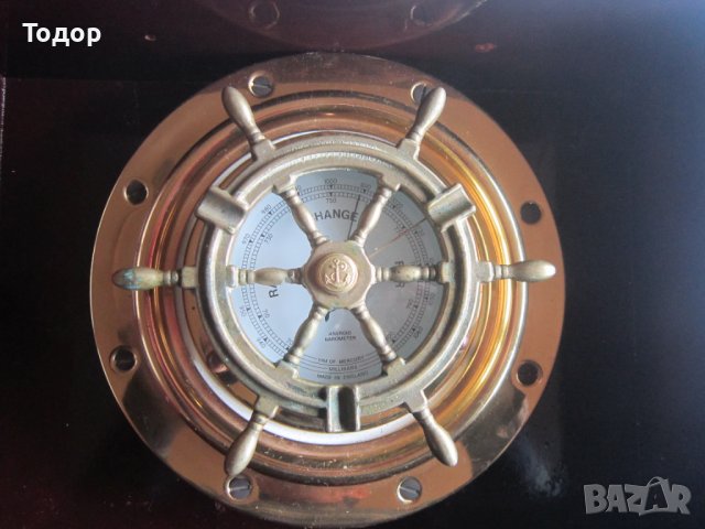 Уникален бронзов барометър рул във витрина , снимка 5 - Колекции - 36902468