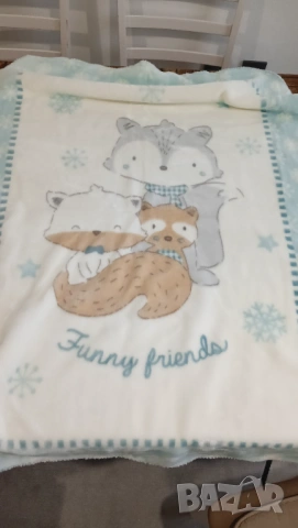 меко бебешко детско одеяло 80х110 см Kikka Boo Funny Friends