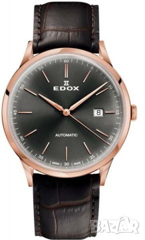 Швейцарски механичен мъжки часовник EDOX 80106 37RC GIR -30%, снимка 2 - Мъжки - 37309641