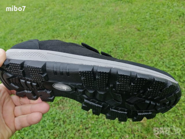  Мъжки маратонки с лепенки велкро и гумено, директно излято ходило в черно- CAIDAI, снимка 4 - Маратонки - 39479845