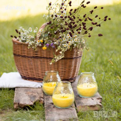 2079 Ароматизирана свещ срещу комари Citronella, снимка 2 - Декорация за дома - 32495647