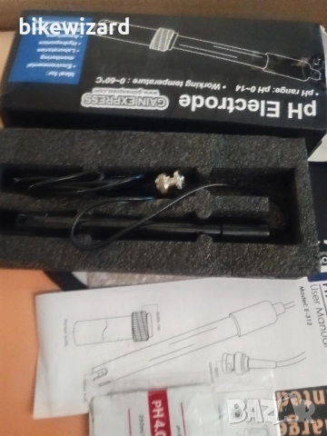 pH електрод с BNC гнездо сонда 300cm кабел 0-14pH за pH метър, pH контролер pH устройство НОВ , снимка 6 - Друга електроника - 51509762