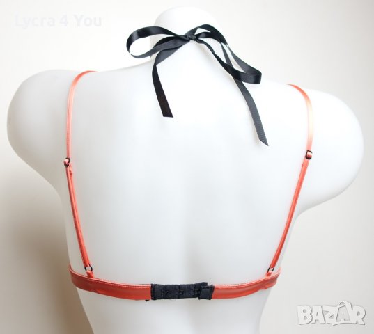 Уникален сутиен с тюлени черни чашки и чокър за врат 75/80В размер., снимка 6 - Бельо - 37959373