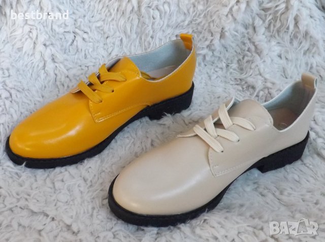 Обувки, бежови и жълти, код 357/36, снимка 5 - Дамски ежедневни обувки - 38296626