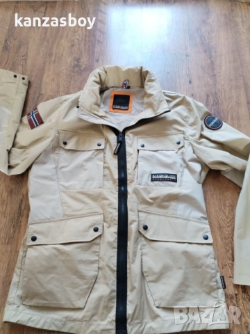 Napapijri A-Tepees Jacket Beige Cornstalk - страхотно мъжко яке КАТО НОВО ХЛ, снимка 8 - Якета - 51695318