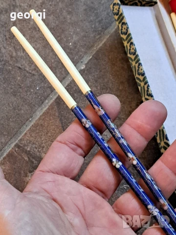 луксозни емайлирани стикове за суши от кост   26/2  , снимка 4 - Антикварни и старинни предмети - 50679054