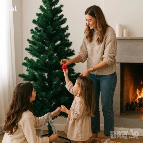 Коледна елха с естествен вид и лесен монтаж - 180см, снимка 3 - Други - 52489158