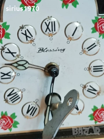 източно германски паркетен малък часовник работещ, снимка 3 - Стенни часовници - 50475281