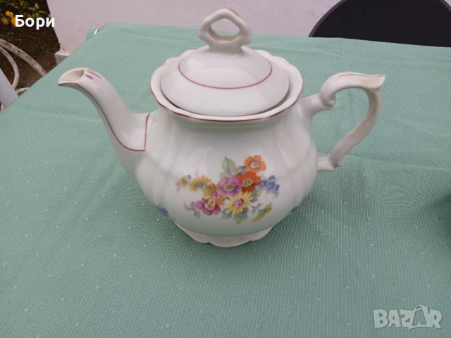 Порцелан чайник и захарница, снимка 5 - Аксесоари за кухня - 36635924