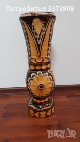 Дървена ваза, снимка 1 - Вази - 36675775
