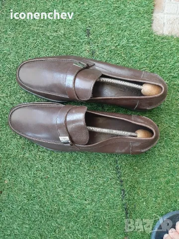 Оригинални мъжки обувки Salvatore Ferragamo номер 46 (малко под 30 см подметка), перфектно състояние, снимка 3 - Официални обувки - 48151053