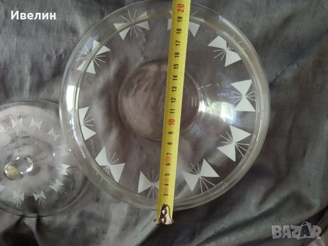 стар стъклен ,кристален съд за боле, снимка 4 - Антикварни и старинни предмети - 32829923