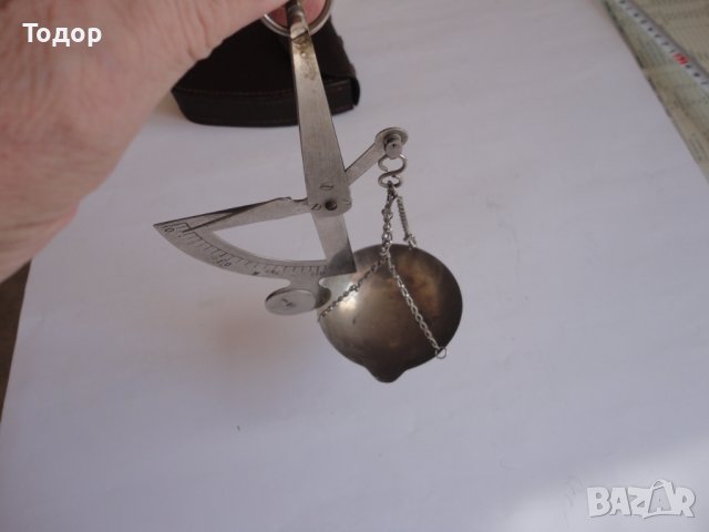Старинна златарска бижутерска везна кантарче , снимка 4 - Колекции - 40629461