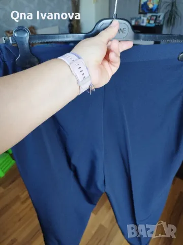 Дамски син прав панталон -Нов