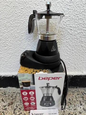 Електрическа Кафеварка Мокапот - Beper BC.040N, 400W, 3 чаши, Кафемашина!, снимка 3 - Кафемашини - 50365722