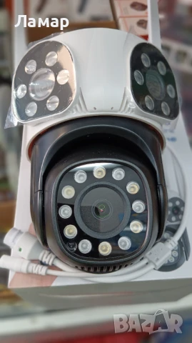 Тройна IP камера WiFi приложение iCSee безжична въртяща 12MP