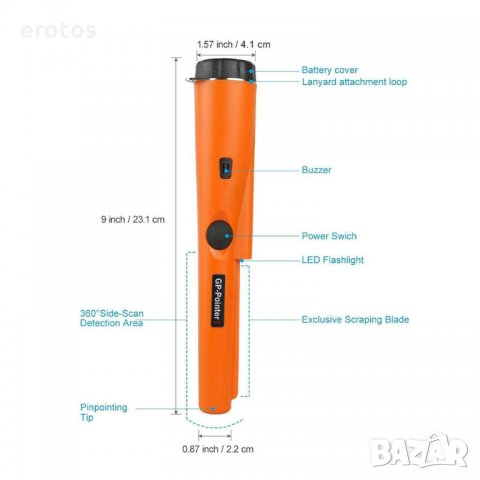 Пинпойнтер, металотърсач GP-Pointer с LED светлина, снимка 7 - Друга електроника - 27942155