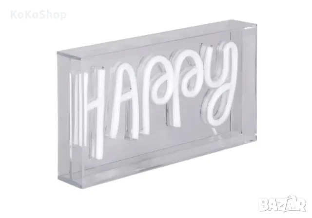Лампа с надпис с "Happy"/LED лампа/декоративна лампа/, снимка 3 - Настолни лампи - 49962394