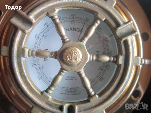 Уникален бронзов барометър рул във витрина , снимка 9 - Колекции - 36902468